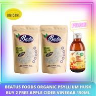 BEATUS FOODS ORGANIC PSYLLIUM HUSK 250G (BUY 2 FREE 1 READY-TO-DRINK APPLE CIDER VINEGAR 150ML))
