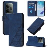 Phone Case For Realme GT 7 GT 7T GT 7 Pro GT 6 GT 6T GT 5 Skin Feeling PU Leather Case With Card Slo