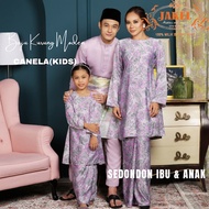 2022[Kids] Baju Kurung Moden Budak | Riau Canela by Jakel | Sedondon Ibu Anak | Baju Raya Kanak Kanak Perempuan | Lilac