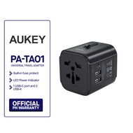 AUKEY PA-TA01 UNIVERSAL TRAVEL ADAPTER WITH USB-C AND USB-A PORTS