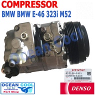 คอมเพรสเซอร์   BMW E46 323i 7SBU16C HFC134A เครื่อง M52 Denso 437100-5220  คอมแอร์รถยนต์ คอมแอร์ คอมเพลสเซอร์  compressor COM0056 อะไหล่ แอร์ รถยนต์