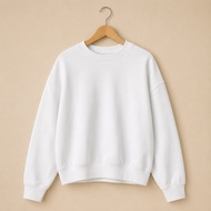 Aritzia Cozy Fleece Crewneck Sweater – White