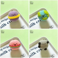 Planet wool keychain