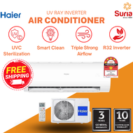 (FREE DELIVERY KEDAH, PERLIS & PENANG) Haier 1.0HP 1.5HP 2.0HP UV Ray Inverter Air Conditioner AirCo