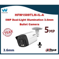 Dahua 5MP Smart Dual Light 3.6MM HD-CVI Bullet Camera - HFW1509TLM-IL-A
