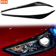 For Hyundai Elantra 2016 2017 2018 Car Headlight Eyebrows Eyelid Eyelash Piano Black Sticker Gloss A