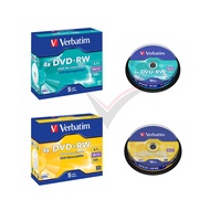 VERBATIM DVD-RW/DVD+RW 4X 4.7GB (5PCS WITH CASE/10PCS BOX) dvd rw disc