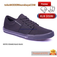 Spotec Edward Black Black casual sneakers school shoes