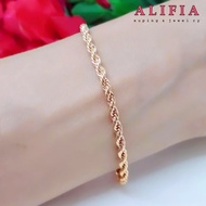 Alifia 22K Gold Plated Mine Rope Chain Bracelet