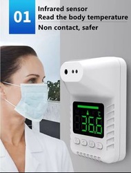 K3X 壁掛式 2 合 1 電池和 USB 可充電迷你紅外非接觸式戶外精確數字溫度器  gspckp K3X Wall-Mounted 2 in 1 Battery and USB Rechargea