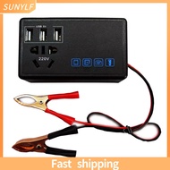 [SUNYLF]Car 200W Converter Power Inverter DC 12V/24V To DC 220V Invertor Ports Adapter