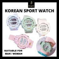 Korean Macaron Color Sport Digital Watch Men's Women's Unisex Student 电子手表