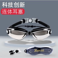 Adult Swimming Nearsighted Goggles UV Protection Anti-Fog  No Leaking Wide View Goggles with Ear Plu