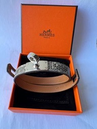Hermes Kelly double tour 蜥蜴皮帶 T2
