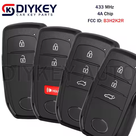 DIYKEY FCC ID: B3H2K2R Smart Remote Key Fob 2 Button 433MHZ 4A Chip For Toyota Yaris Corolla Cross R