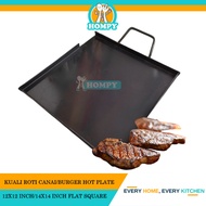 Square Hot Plate Pan / Thick Burger Pan/Kuali Segi Empat / Kuali Leper Burger/Kuali Ikan Bakar/ Kual