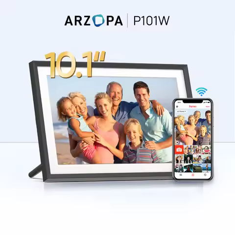 ARZOPA 10.1 Inch Smart WiFi Digital Picture Frame 32GB Storage, Frameo Digital Photo Frame with 1280