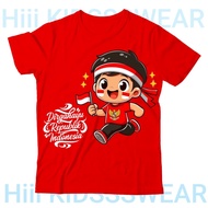 Tops T-shirts for Boys and Girls Unisex Independence Day 17 August For Ages 3 to 12 Years Independen