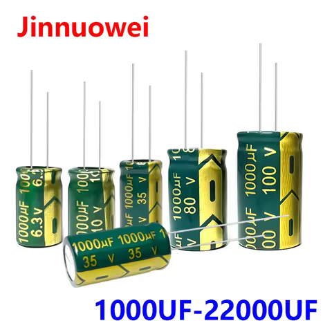 1000uF 2200uF 3300uF 4700uF 6800uF 10000uF 22000uF Low ESR Capacitor 6.3V 10V 16V 25V 35V 50V 63V 80
