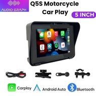 Audio Graph Q5S Navigasi GPS 5 Inci Wifi Carplay Tanpa Wayar Android Auto Pemain Navigasi DVR Monito