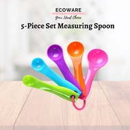 5pcs/set Measuring Spoon Colorful Plastic Measure Spoon (Size 1ML 2.5ML 5ML 7.5ML 15ML)