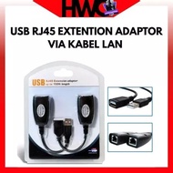 USB RJ45 EXTENSION ADAPTOR UP TO 150FT LENGTH USB EXTENDER/ VIA LAN CABLE