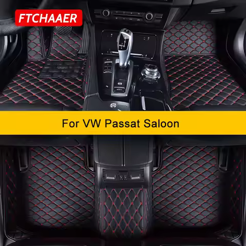 FTCHAAER Custom Car Floor Mats For VW Passat Saloon B5 B5.5 B6 B7 B8 B9 Auto Carpets Foot Coche Acce