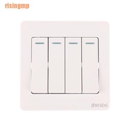 Gang Wall Switch 1/2/3/4 1Way Button Wall Light Switch On / Off Push Button