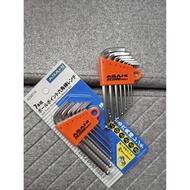 Bộ lục giác bi loại ngắn 1.5-6mm AZS0710 Asahi Japan
