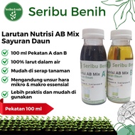 nutrisi hidroponik ab mix cair 100 ml - pekatan a dan b siap pakai - sayuran daun