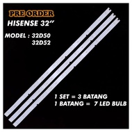 HISENSE 32" 32D50 / 32D52 TV LED Backlight Strips / Lampu TV
