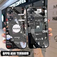 HP Softcase Glass Case Oppo A58 Latest [M168] Glossy Glass Case Oppo A58 4G - Case Oppo A58 5Ghp - O