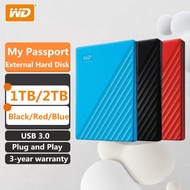 WD External Hard Disk 2TB/1TB My Passport USB 3.0 Portable Hard Disk 2.5 Inch High Quality Hard Driv