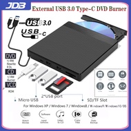 JDB ภายนอก USB 3.0 DVD Burner เครื่องบันทึกและเขียน DVD RW ไดรฟ์ออปติคัล CD/เครื่องเล่น DVD ROM MAC โอเอสวินโดวส์ XP/7/8/10