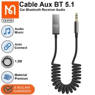 Mcdodo CA 8700 Car USB Bluetooth Receiver Jack Audio 3.5mm Aux Adapter Cable - Kabel Converter Music