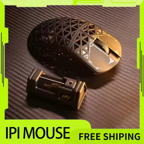 Ipi Float Mouse Paw3395 3 Mode Wireless Mouse 8000hz Hollow Out Carbon Fibre Lightweight FPS Gaming 