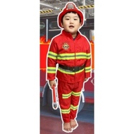 Children's Fireman Suit Child Occupation Hat Little Factory