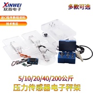 Kit sensor tekanan penimbang 5/10/40kg200, penyangga penimbang elektronik DIY, modul HX711, rak peni