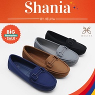 CODE N9D HELIVA SHANIA Loafers Moccasin Flat Shoes 1cm HV2253 Plain Motif Slip On Anti Slip Color Bl