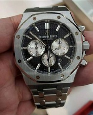 『已交流』👏👏AP 愛彼 26331 ST 黑面 皇家橡樹 計時碼錶  26331ST.OO.1220ST.02 AudemarsPiguet