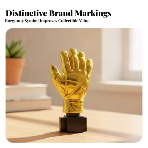 Goalkeeper Glove Ornament Gold Electroplated Finish Golden Goalkeeper Trophy Football Trophy Black B