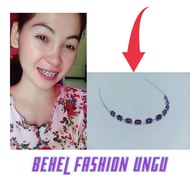 UNGU [Real Pict]behel Fashion Removable Stainless Steel trendy Dental Braces Purple Color [Original]