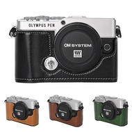 Suitable for (Yu) Olympus E-P7 EP7 Dedicated Camera Bag Leather Case Protective Case Base Faux Leath
