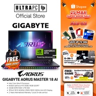 Gigabyte AORUS Master 18 AI Gaming Laptop — RTX5080 - 18" Mini LED 240Hz - Intel Core Ultra 9 Proces