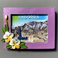 European Tourism ANDORRA ANDORRA ANDORRA Tourism Commemorative Three-Dimensional Landscape Magnetic 