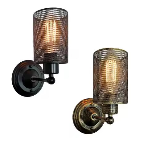 American Wall Lamp Bedroom Bedside Lamp Living Room Lamp Postmodern Corridor Balcony Wall Lamp Iron 