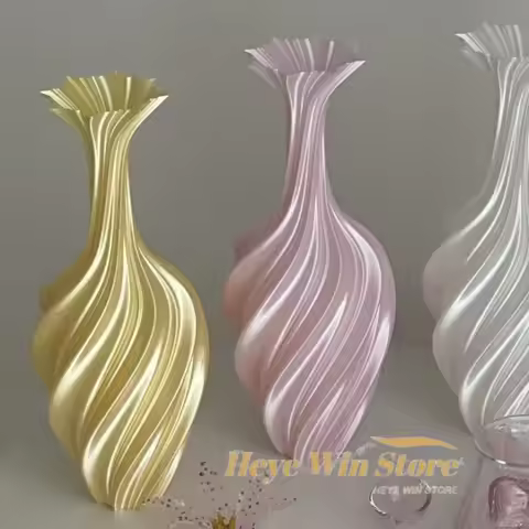 Colorful Silk Twisted Vase New Chinese Style Color Design Retro Glass Vase Spiral Irregular Decorati