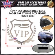 R3 + VIPgold Car Accessories Body Sticker Auto Emblem Badge Decals