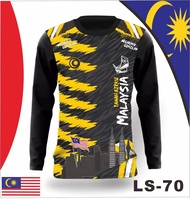 Jersey Malaysia Sport T-shirt Baju Jersey Dewasa Lengan Panjang #LS-70