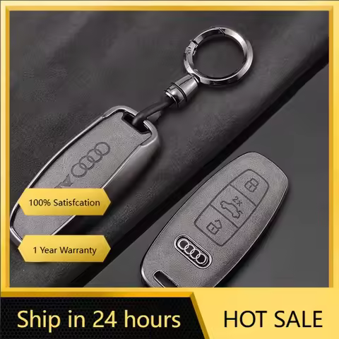 2025 Hot Zinc Alloy TPU Car Key Case Cover for Audi A3 A4 B9 A6 C8 A7 S7 4K A8 D5 S8 Q7 Q8 SQ8 E-tro